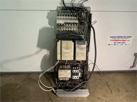 M&R Control Panel w/ 2 Mitsubishi Frequency Drives, PLC + More